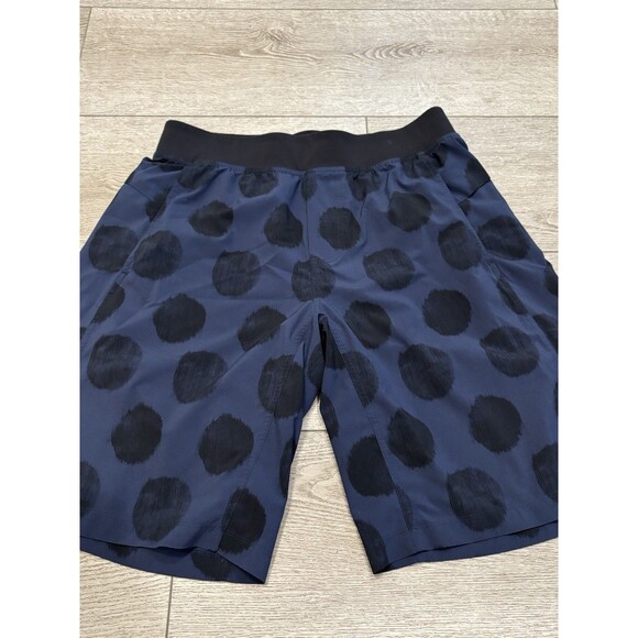 Lululemon Mens Pace Breaker Shorts 10” Linerless Dot All Over Pattern Large Blue - Picture 1 of 7